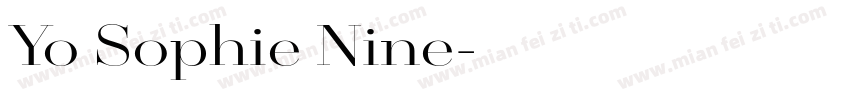 Yo Sophie Nine字体转换